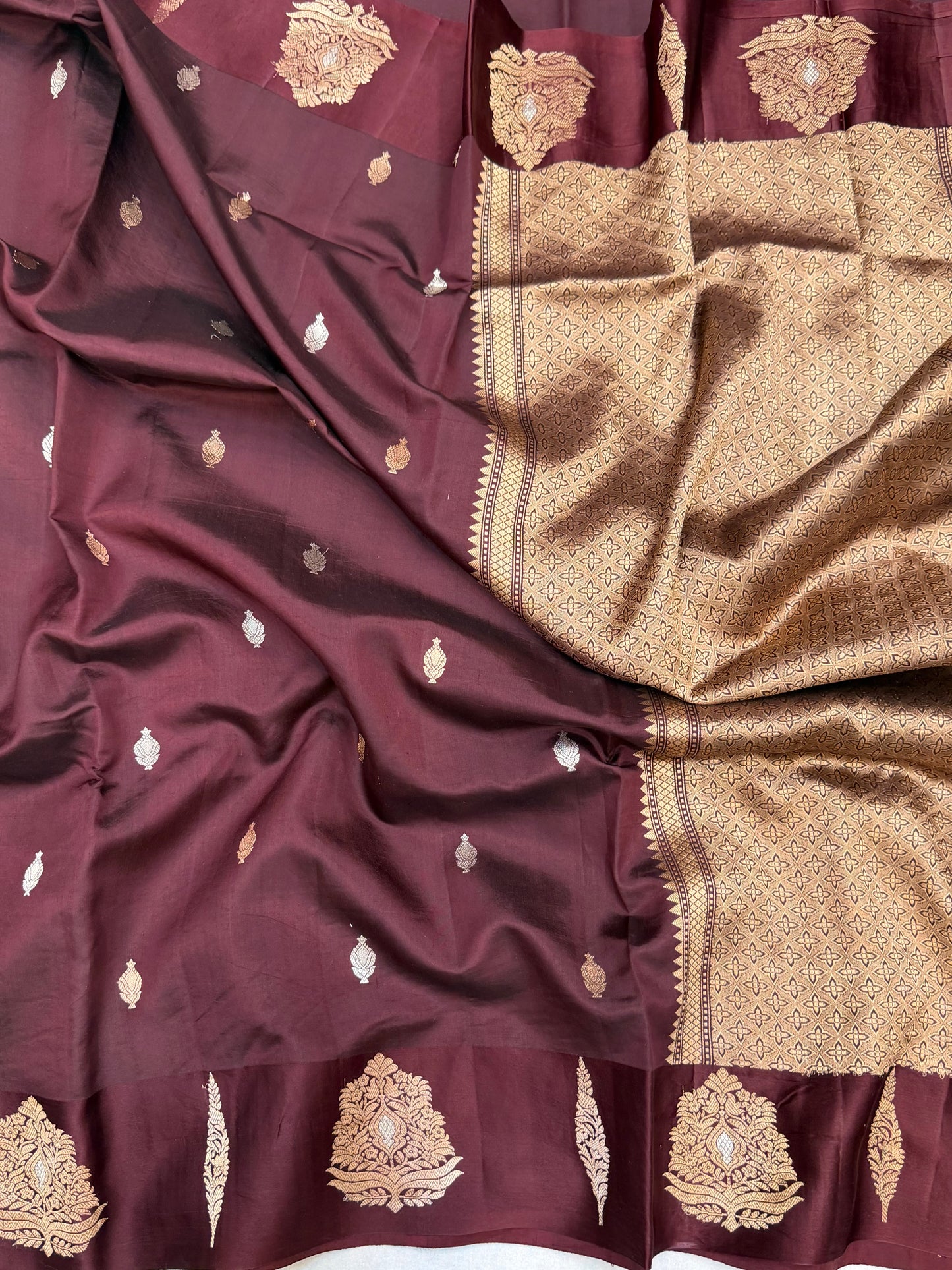 Pure Mango Silk Banarasi Handloom Saree