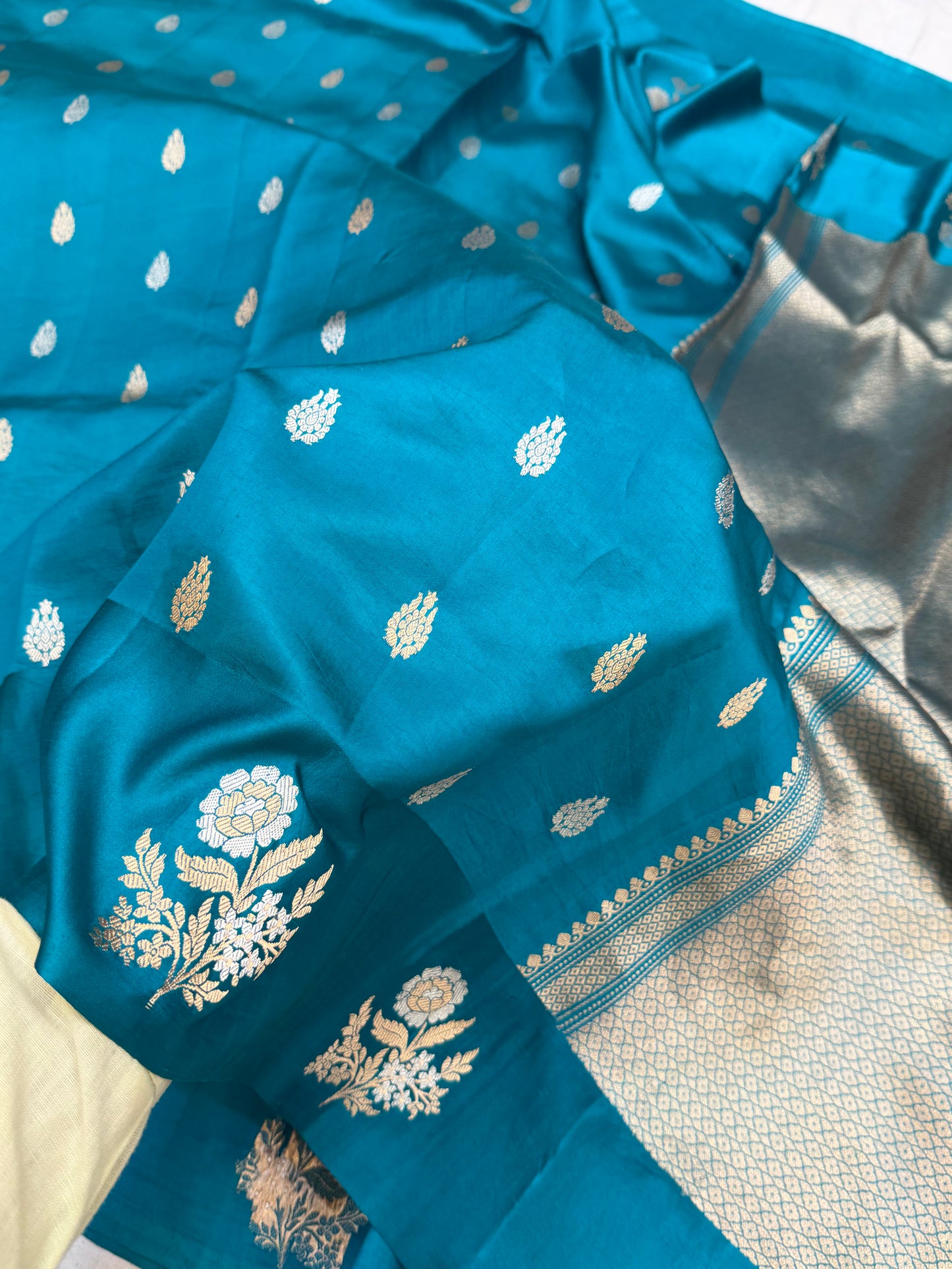 Pure Mango Silk Banarasi Handloom Saree