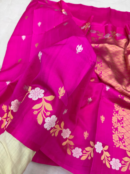 Pure Mango Silk Banarasi Handloom Saree