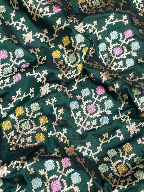 Pure Katan Silk Banarasi Handloom Saree - All Over Motifs