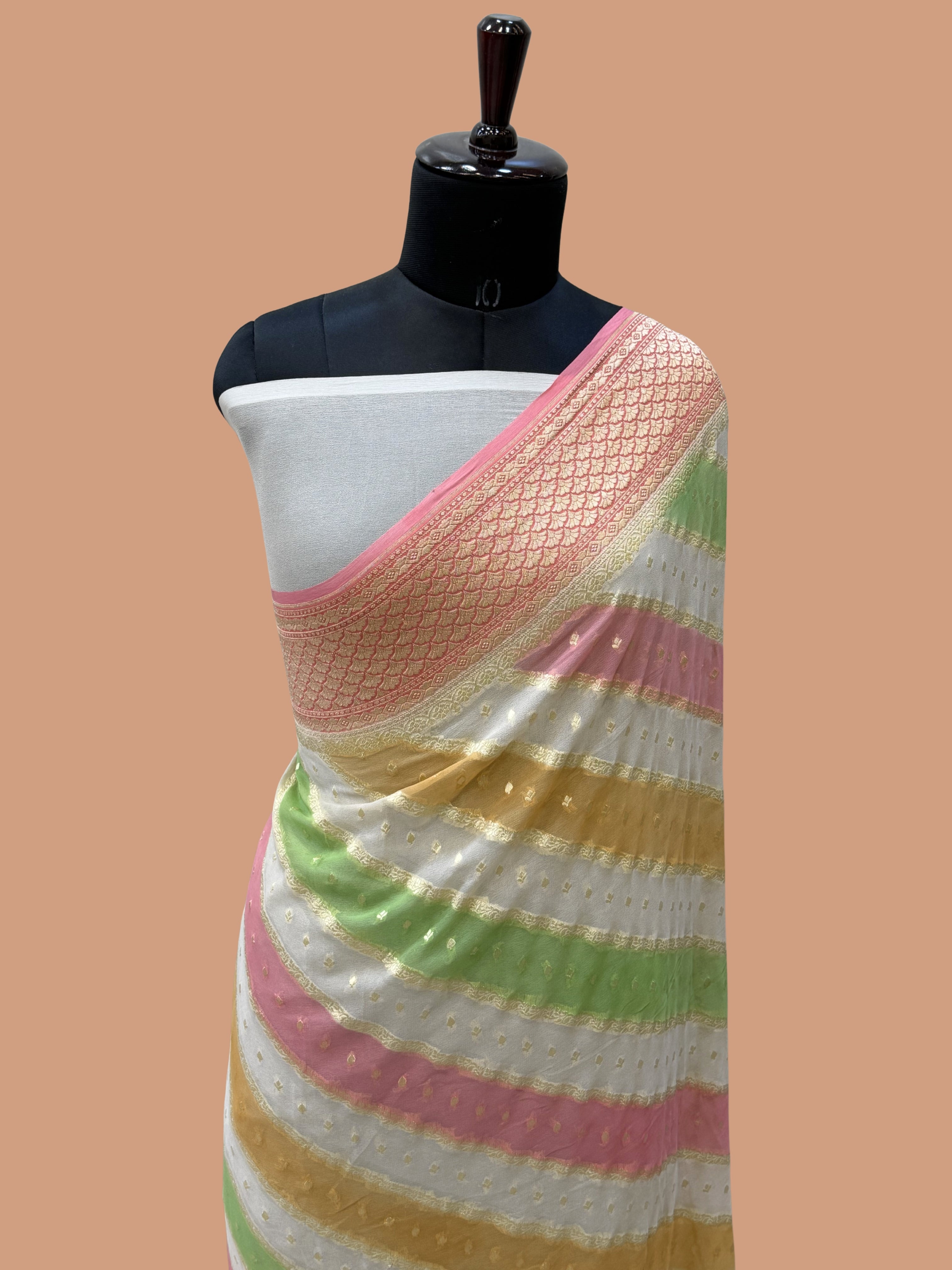 Rangkat Pure Khaddi Georgette Handloom Banarasi Saree