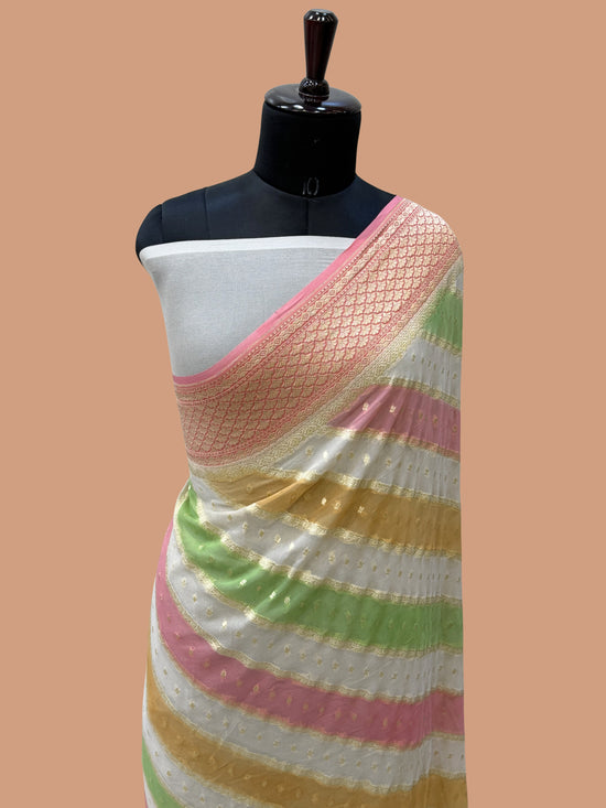 Rangkat Pure Khaddi Georgette Handloom Banarasi Saree