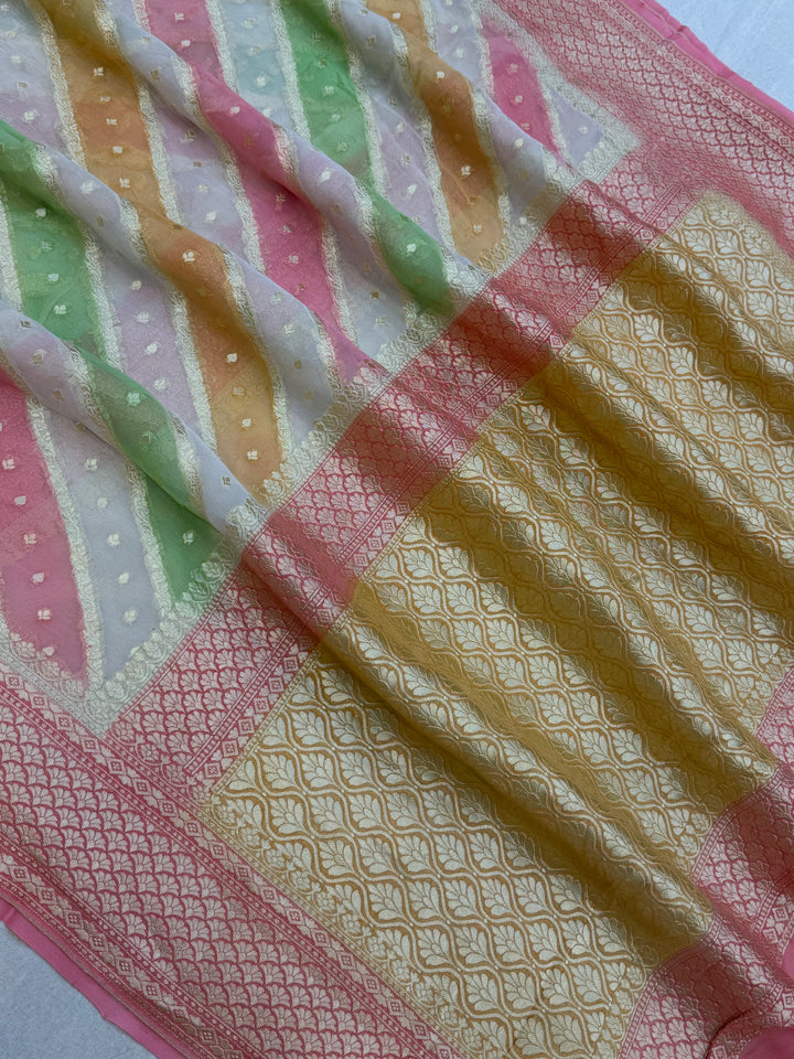 Rangkat Pure Khaddi Georgette Handloom Banarasi Saree
