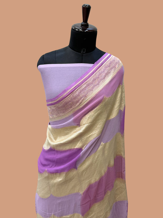 Rangkat Pure Khaddi Georgette Handloom Banarasi Saree