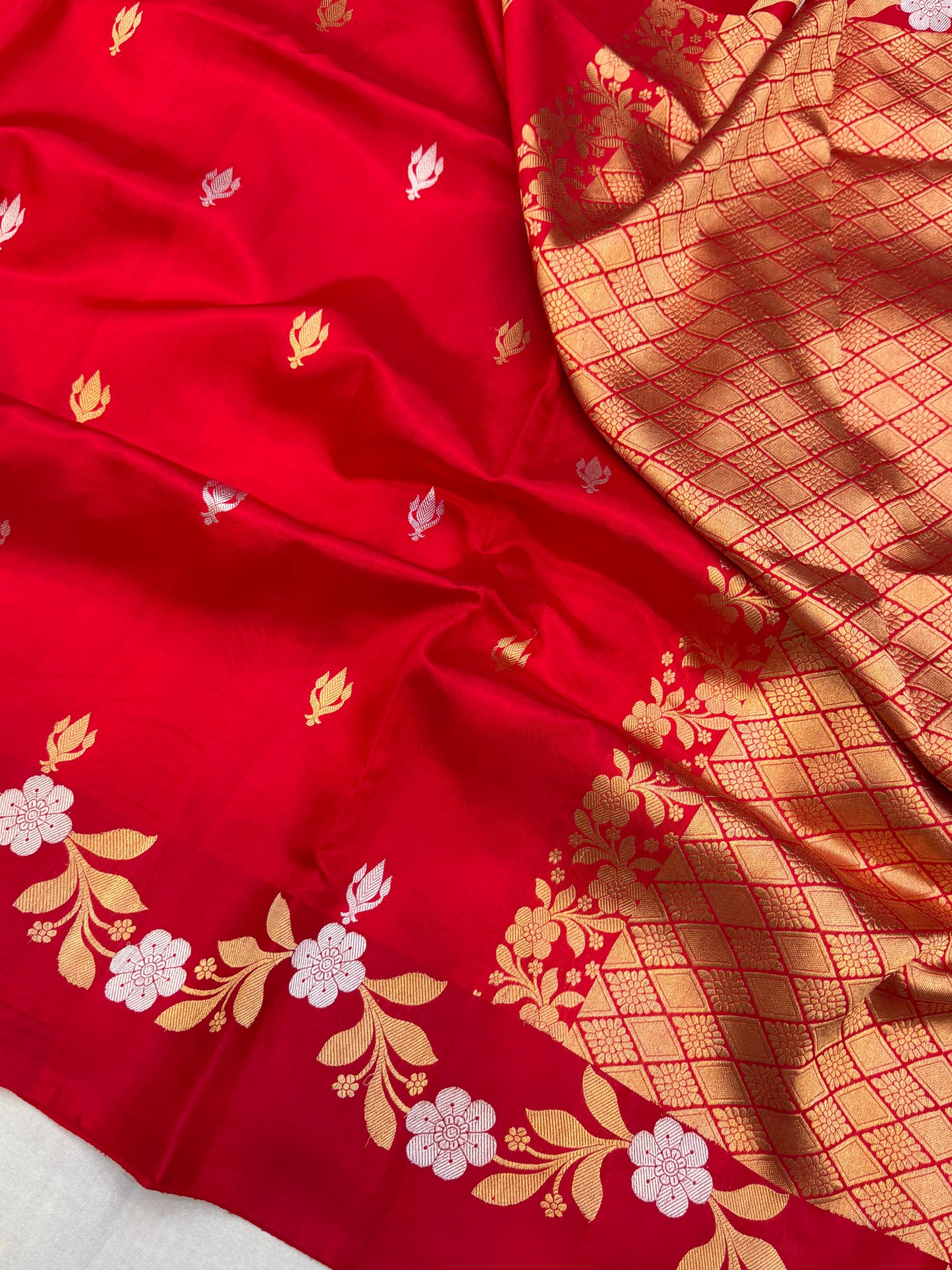 Pure Mango Silk Banarasi Handloom Saree