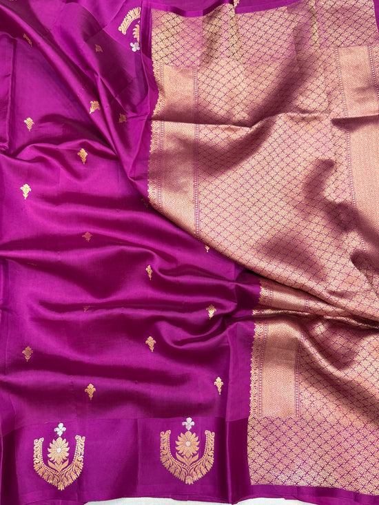 Pure Mango Silk Banarasi Handloom Saree