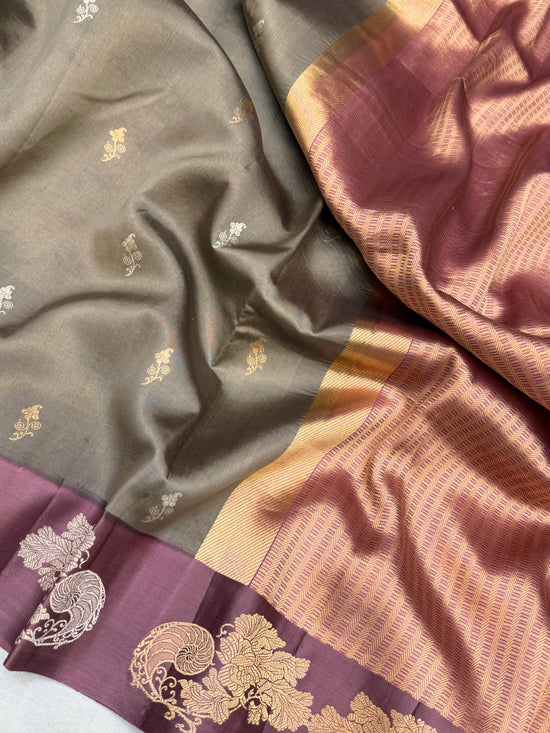 Pure Mango Silk Banarasi Handloom Saree