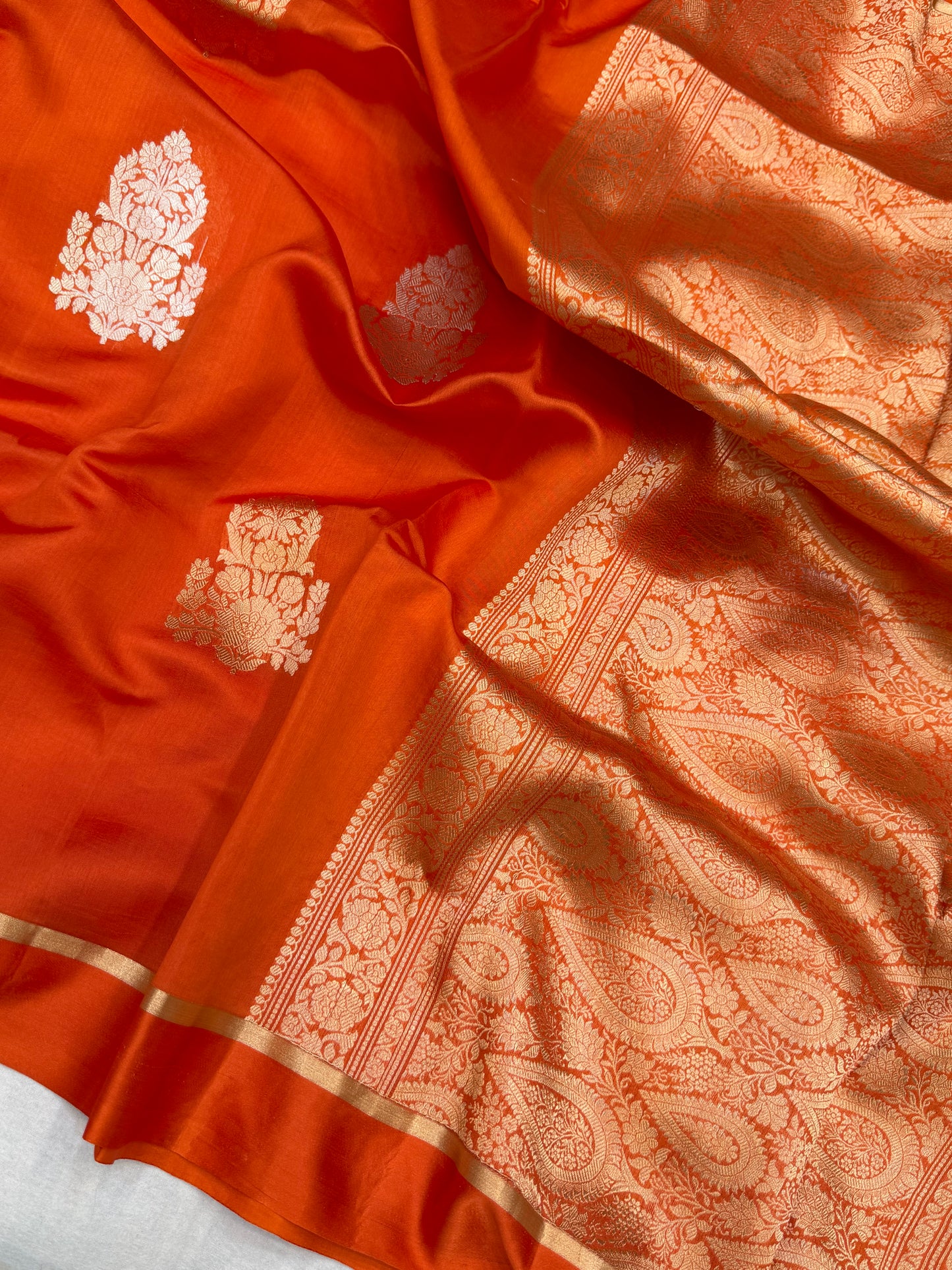 Pure Mango Silk Banarasi Handloom Saree