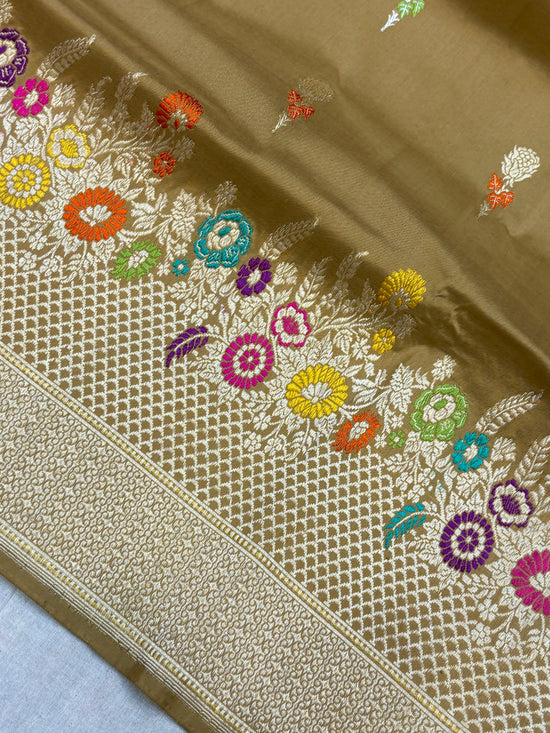 Pure Katan Silk Banarasi Handloom Saree - All over Kadua motifs