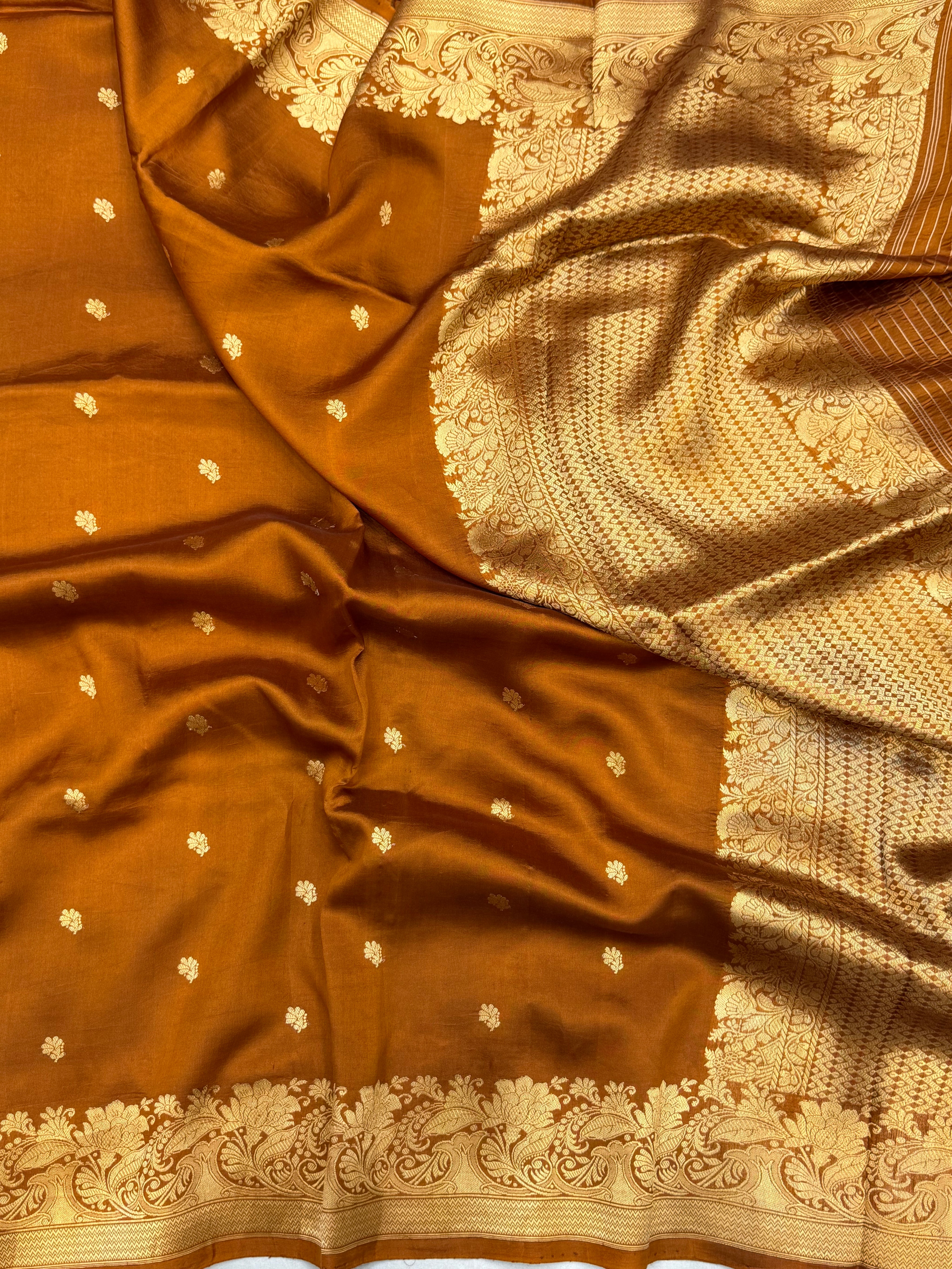 Pure Mango Silk Banarasi Handloom Saree