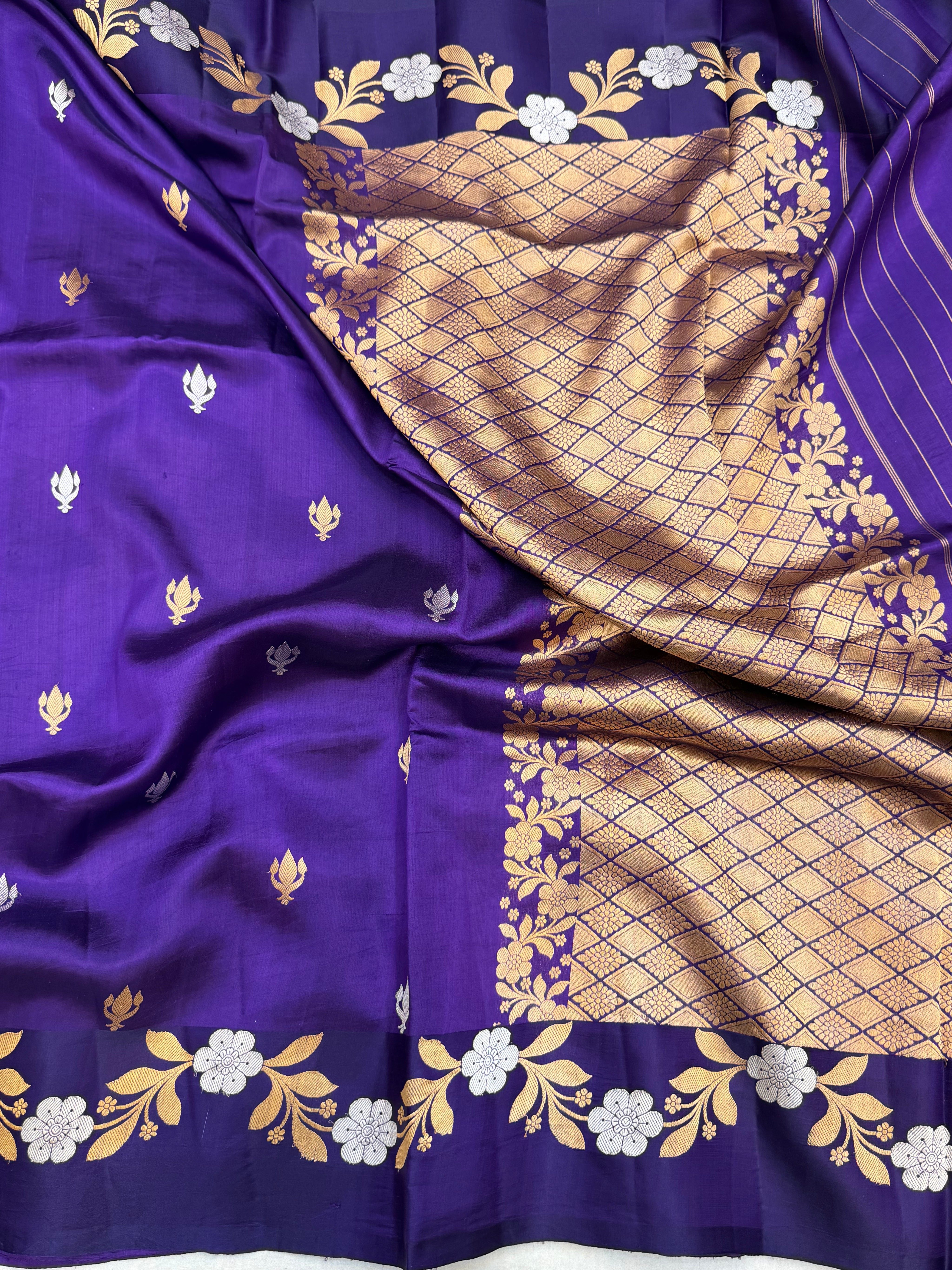 Pure Mango Silk Banarasi Handloom Saree