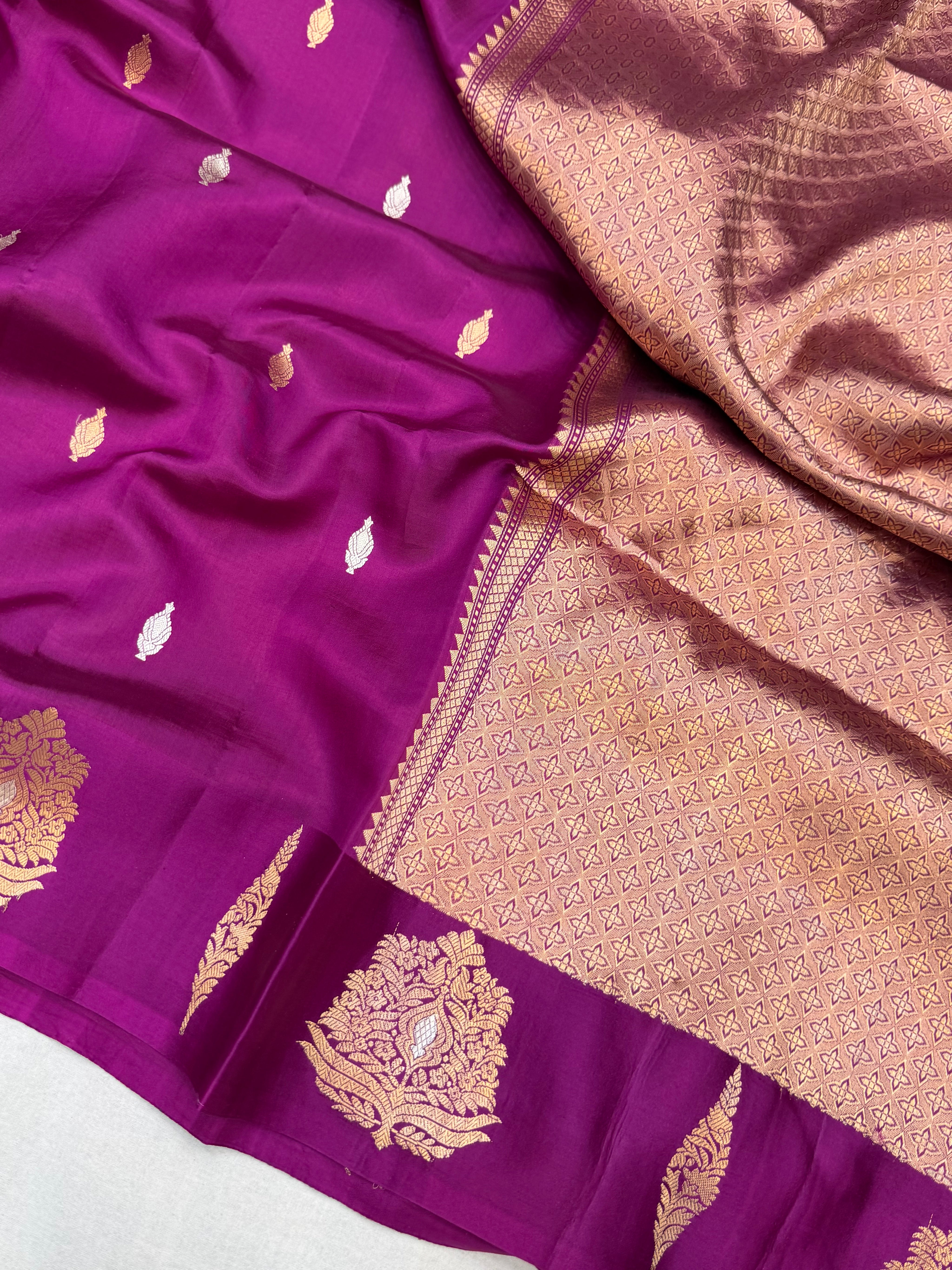 Pure Mango Silk Banarasi Handloom Saree