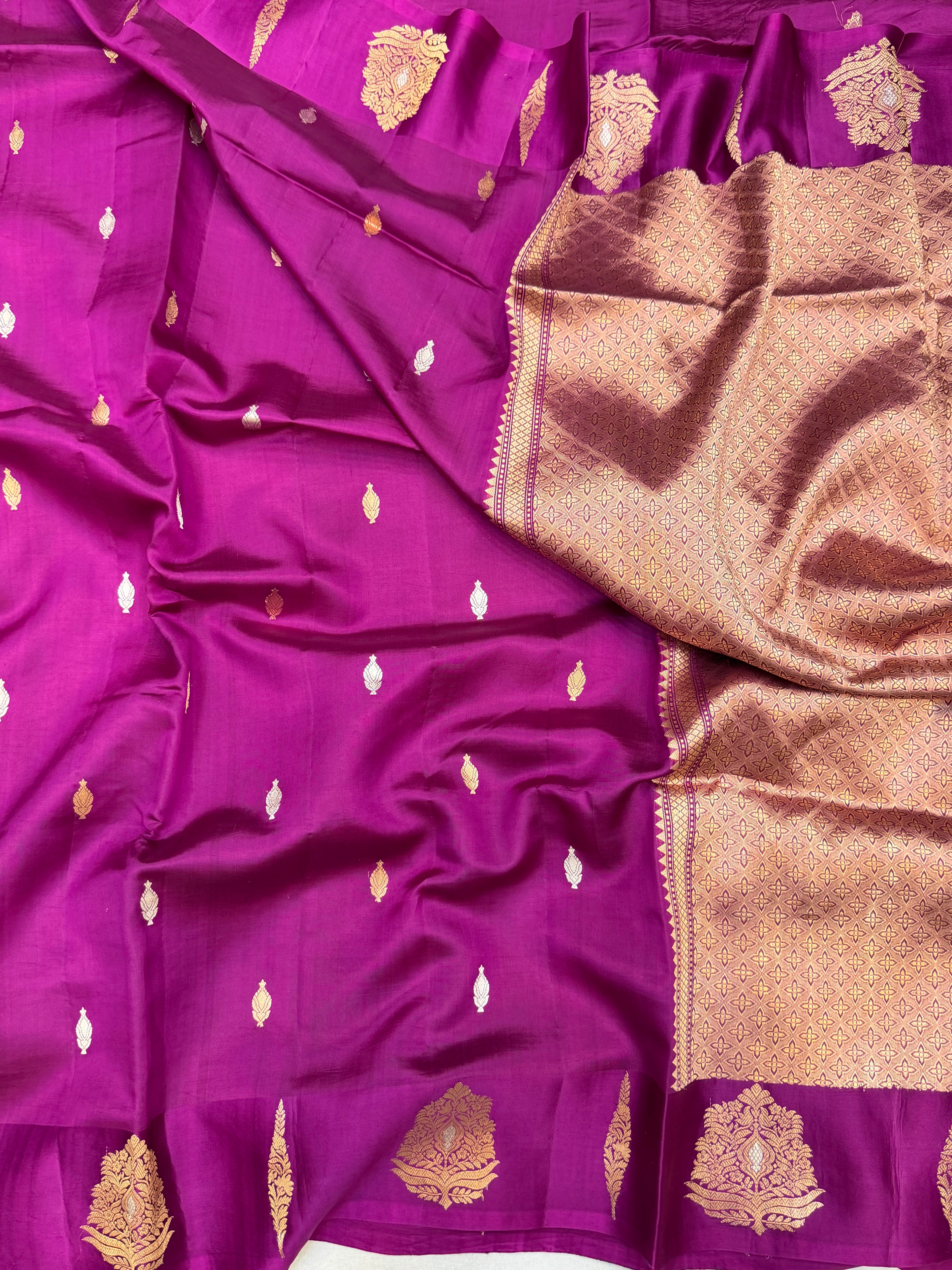 Pure Mango Silk Banarasi Handloom Saree