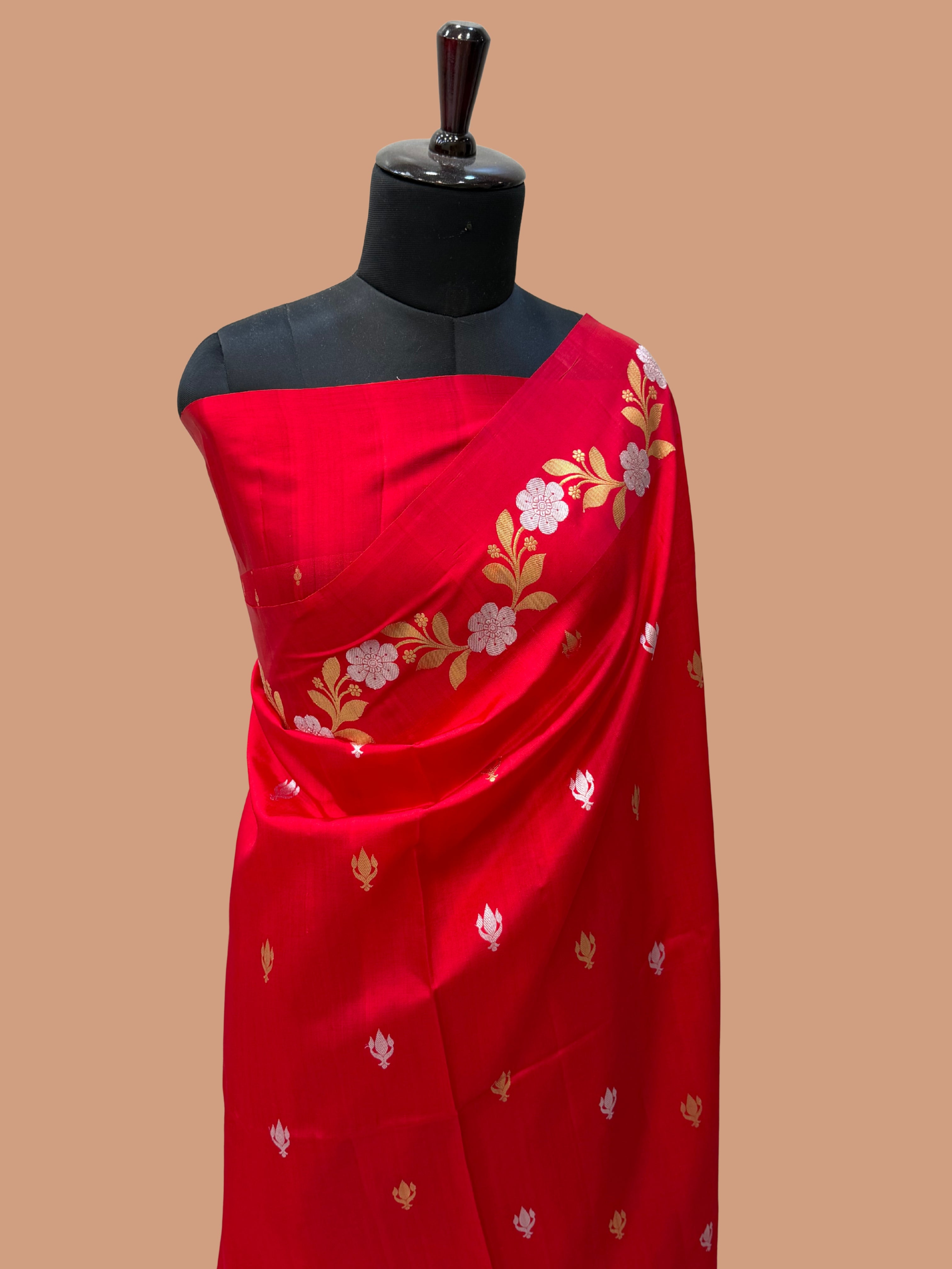 Pure Mango Silk Banarasi Handloom Saree