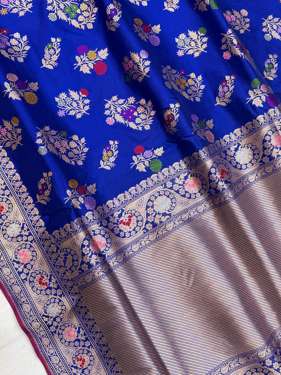 Pure Katan Silk Banarasi Handloom Saree - All over Kadua Jangla