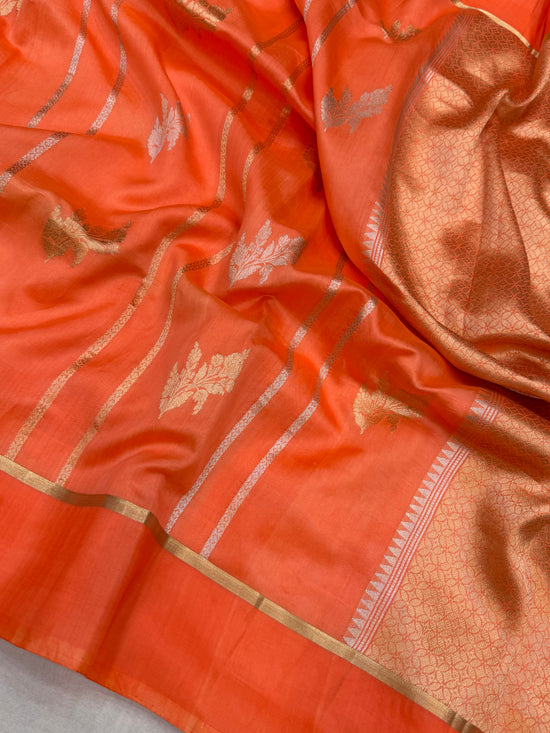 Pure Mango Silk Banarasi Handloom Saree
