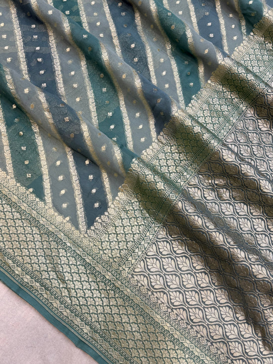 Rangkat Pure Khaddi Georgette Handloom Banarasi Saree