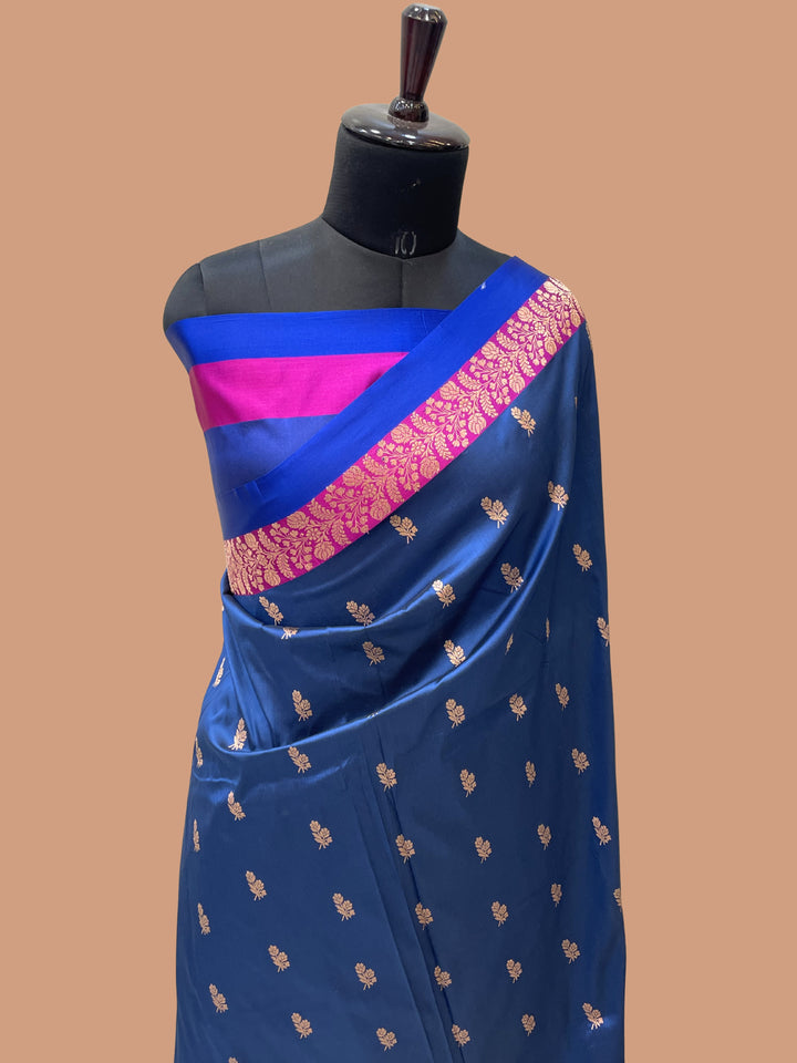 Pure Katan Silk Banarasi Handloom Saree - All over Kadua Buti