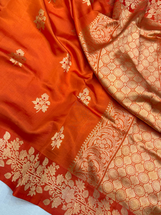 Pure Mango Silk Banarasi Handloom Saree
