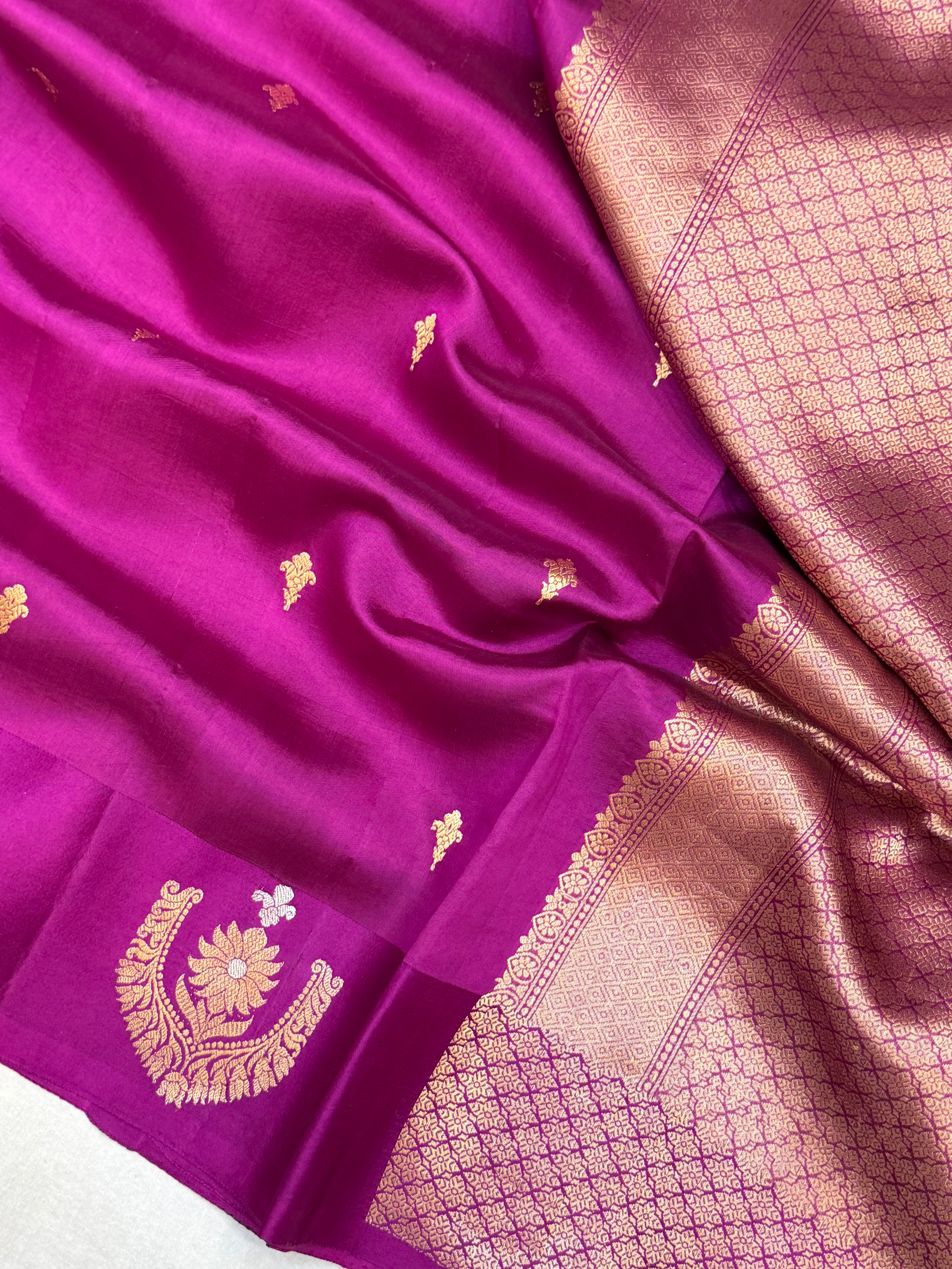 Pure Mango Silk Banarasi Handloom Saree