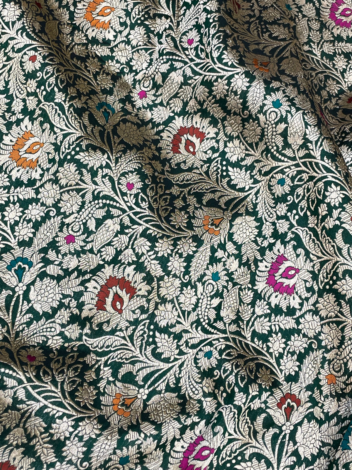 Pure Katan Silk Banarasi Handloom Saree - All Over Meenakari