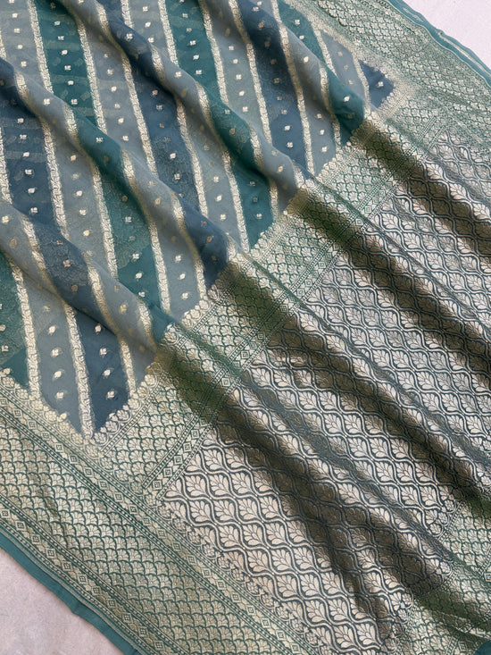 Rangkat Pure Khaddi Georgette Handloom Banarasi Saree