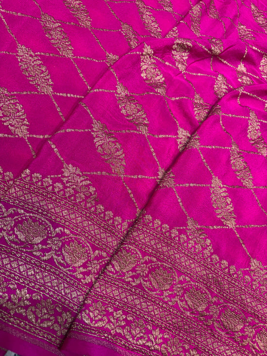 Pure Crape Antique Zari Allover Small Motifs Design Saree