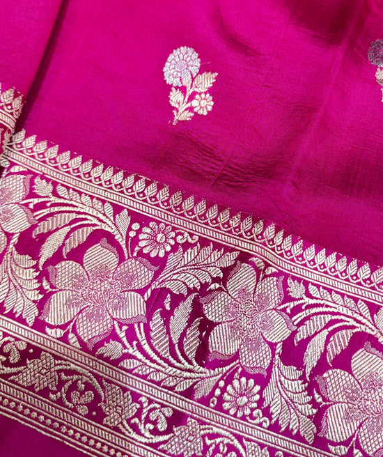Pure Light Weight Katan Mango Silk in Sona Rupa Motifs Saree