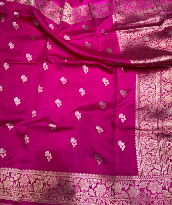 Pure Light Weight Katan Mango Silk in Sona Rupa Motifs Saree