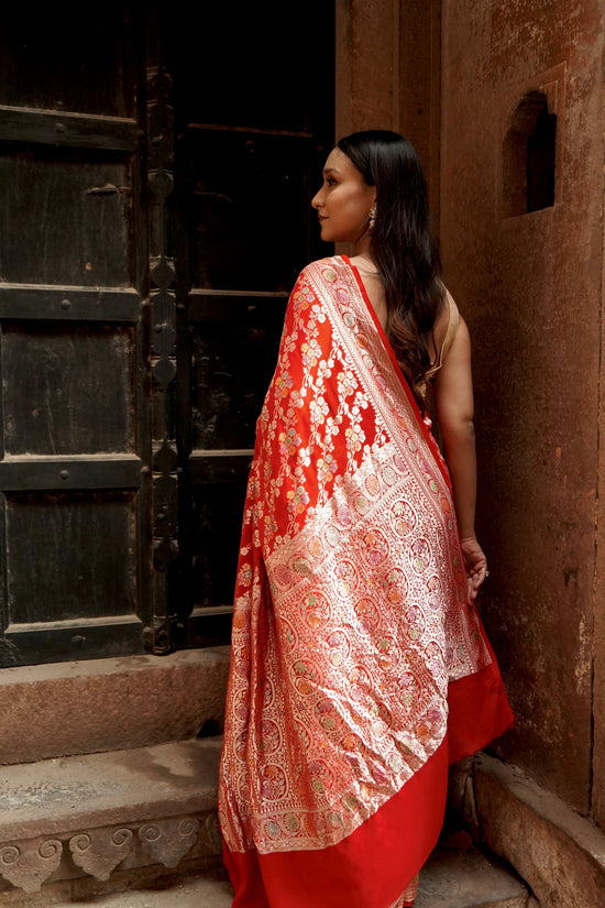 Pure Khaddi Georgette Handbrush Minakari Georgette